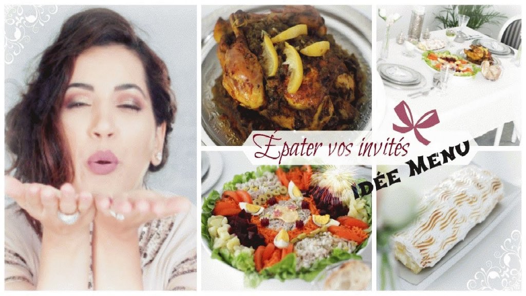 Repas pour les invités | Salade Composée, Poulet Be Daghmira, Roulé à la mangue, Flan Libanais
